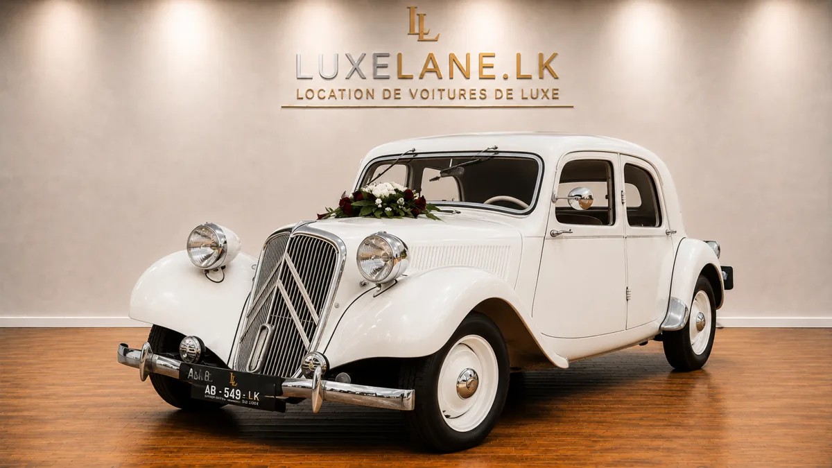 Citroën Traction Avant ivoire pour mariage