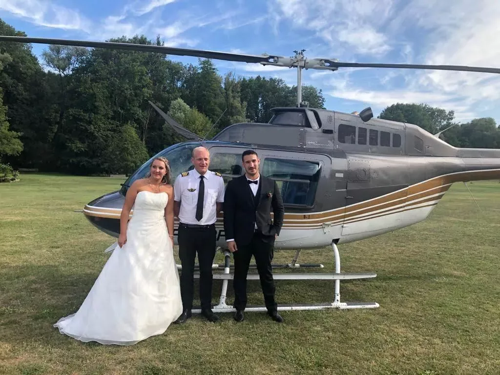 Hélicoptère pour mariage sur la Côte d'Azur