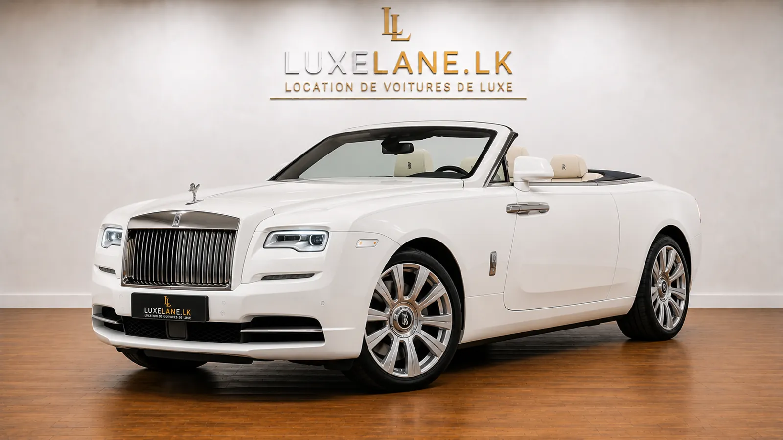 Rolls-Royce Dawn cabriolet blanche pour mariage